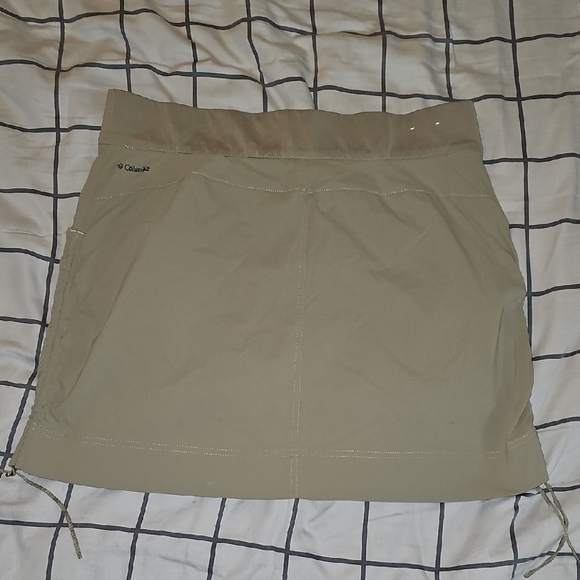 Tan Skirt with Side Lace Detail - Picture 3 of 4